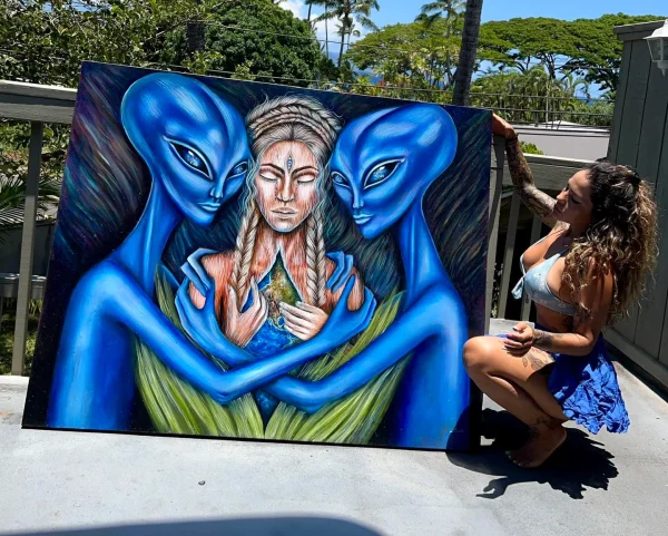 My earth skin covered with my blue blood