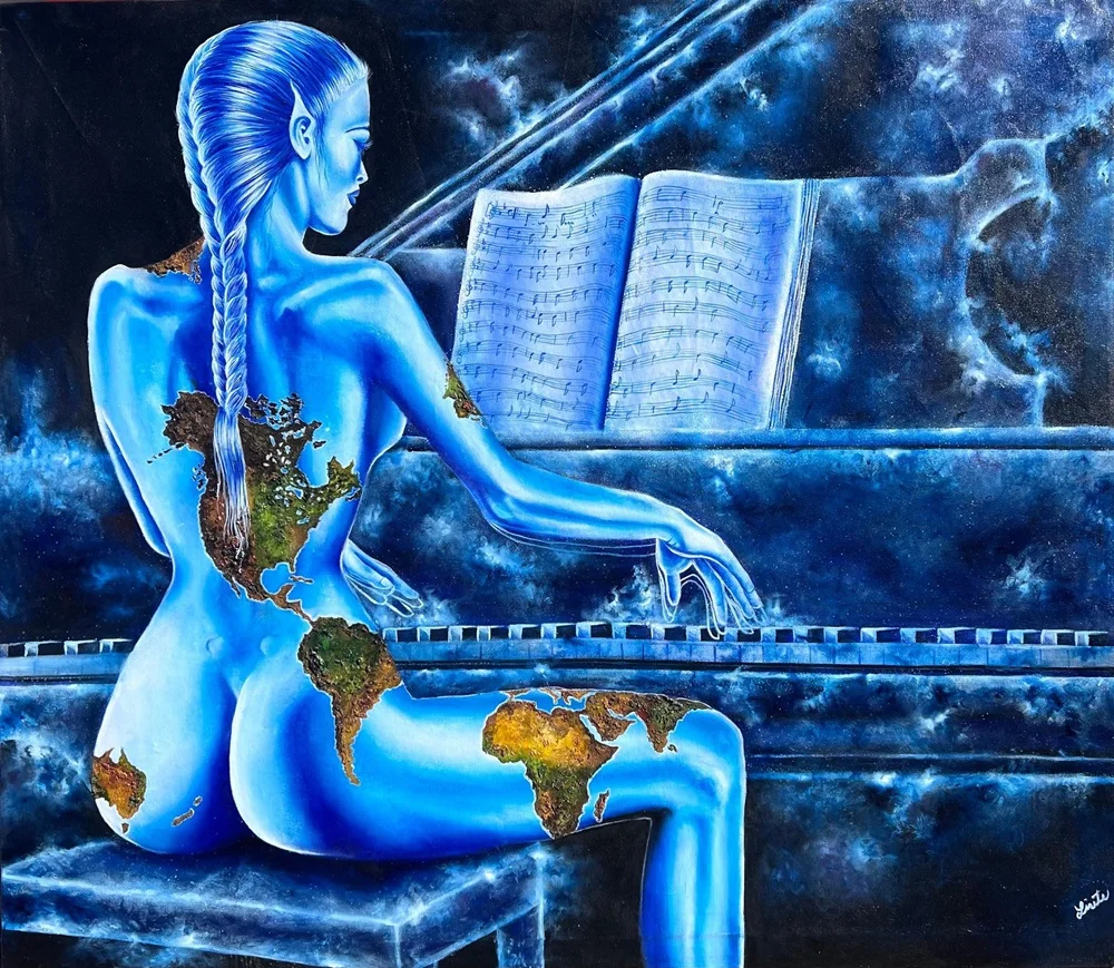 Earth playing the space music